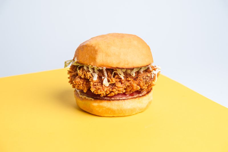 Buffalo chicken hoagie with blue cheese crumbles and celery